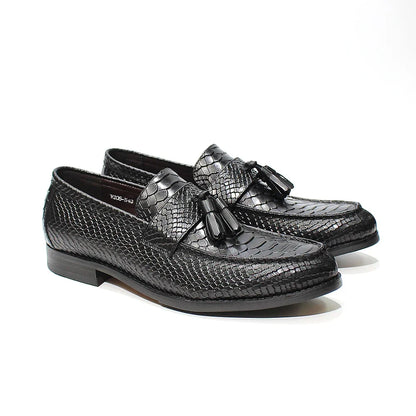 Mocasines de Cuero con Estampado Premium Leonardo