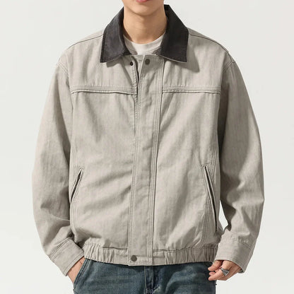 Chaqueta de Algodón Lavado Estilo Americano Leonardo