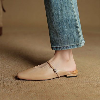 Carol | Mules Mary Jane de Punta Cuadrada