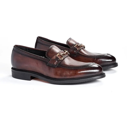 Mocasines de Negocios con Hebillas Metálicas Leonardo