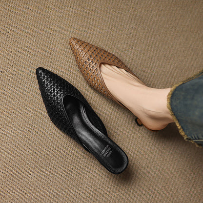 Maria | Mules Trenzadas de Punta