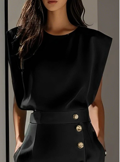 Vestido midi ajustado con botones dorados