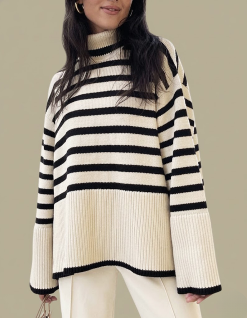 Eliane | Jersey de Rayas Elegante y Relajado