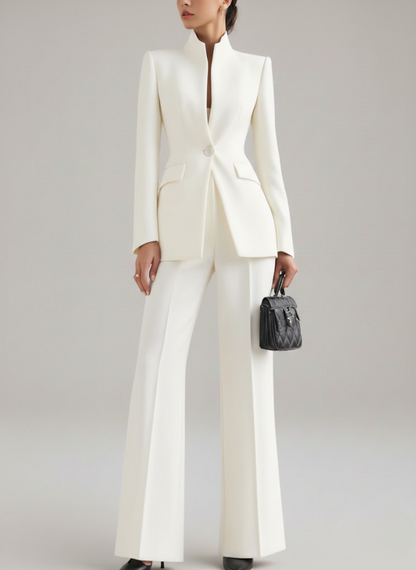 Dominique | Traje Pantalon Azul Noche Intemporal