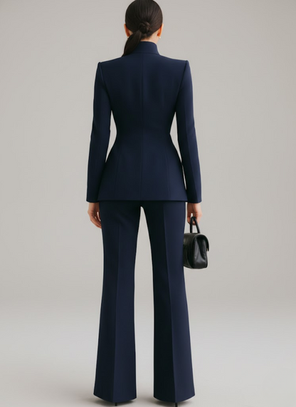 Dominique | Traje Pantalon Azul Noche Intemporal