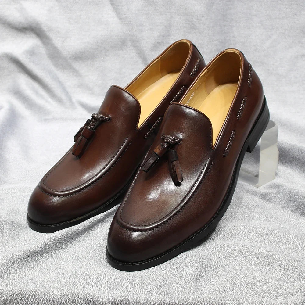 Mocasines con Borlas Estilo Italiano Leonardo
