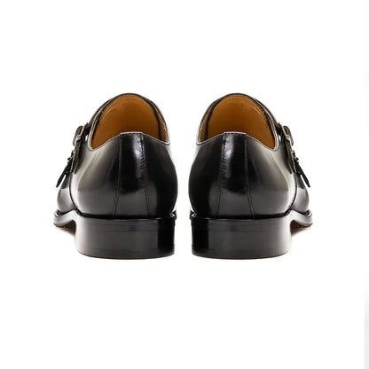 Zapatos de Cuero con Doble Hebilla Leonardo