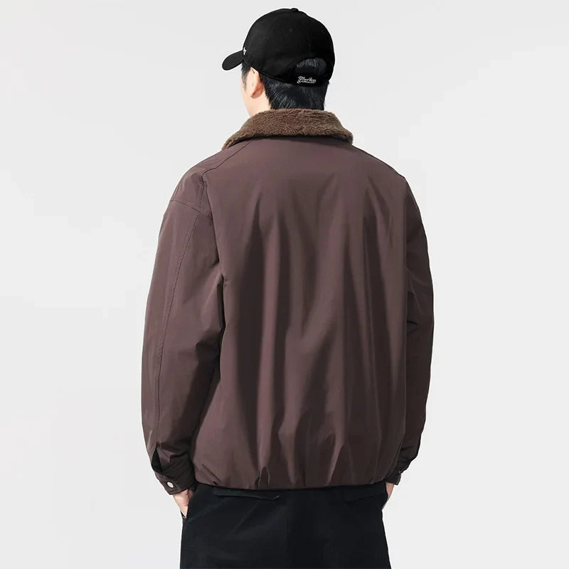 Chaqueta Casual con Cuello de Franela Leonardo