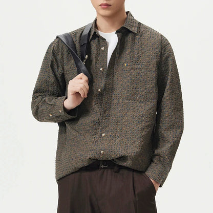 Camisa Oversize de Cuadros Clásica Leonardo