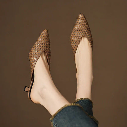 Maria | Mules Trenzadas de Punta