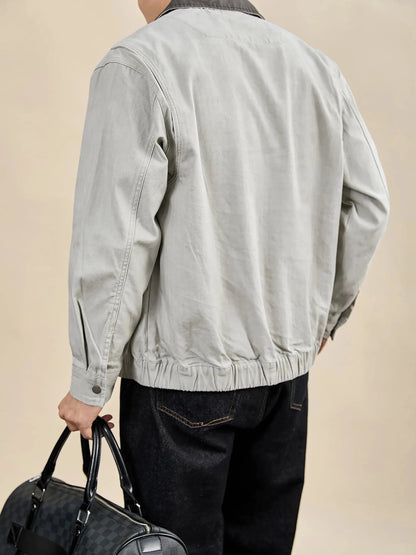 Chaqueta de Algodón Lavado Estilo Americano Leonardo