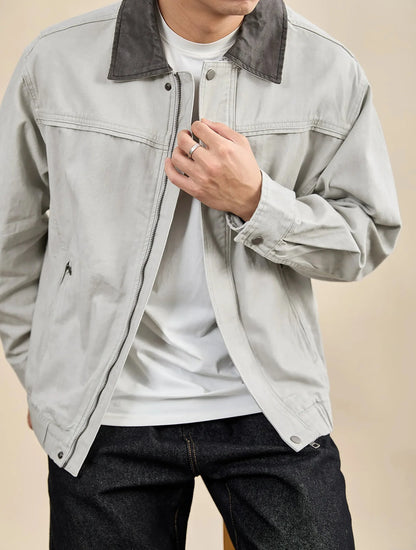 Chaqueta de Algodón Lavado Estilo Americano Leonardo