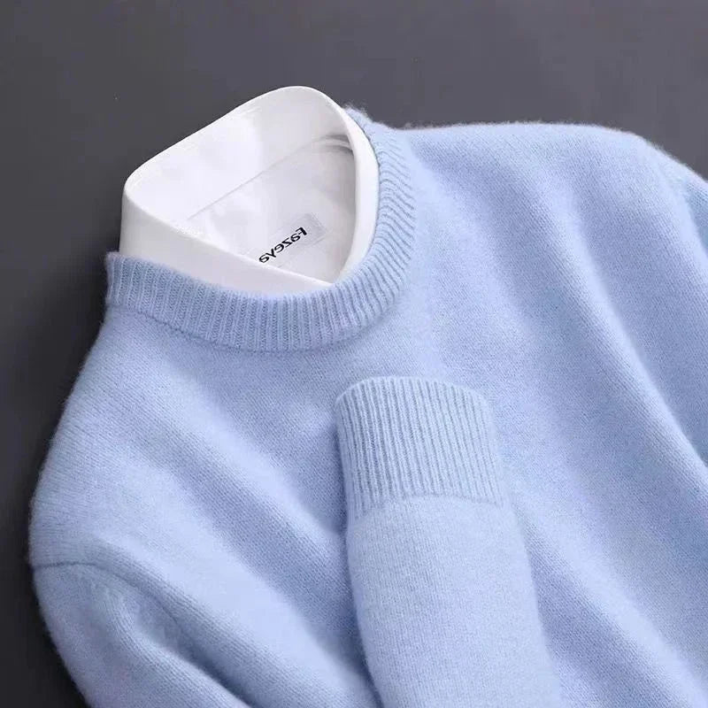 | Suéter de Cuello Redondo de Punto Suave Marestel