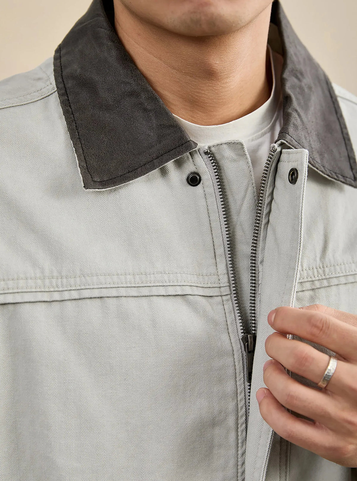 Chaqueta de Algodón Lavado Estilo Americano Leonardo