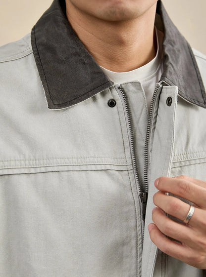Chaqueta de Algodón Lavado Estilo Americano Leonardo