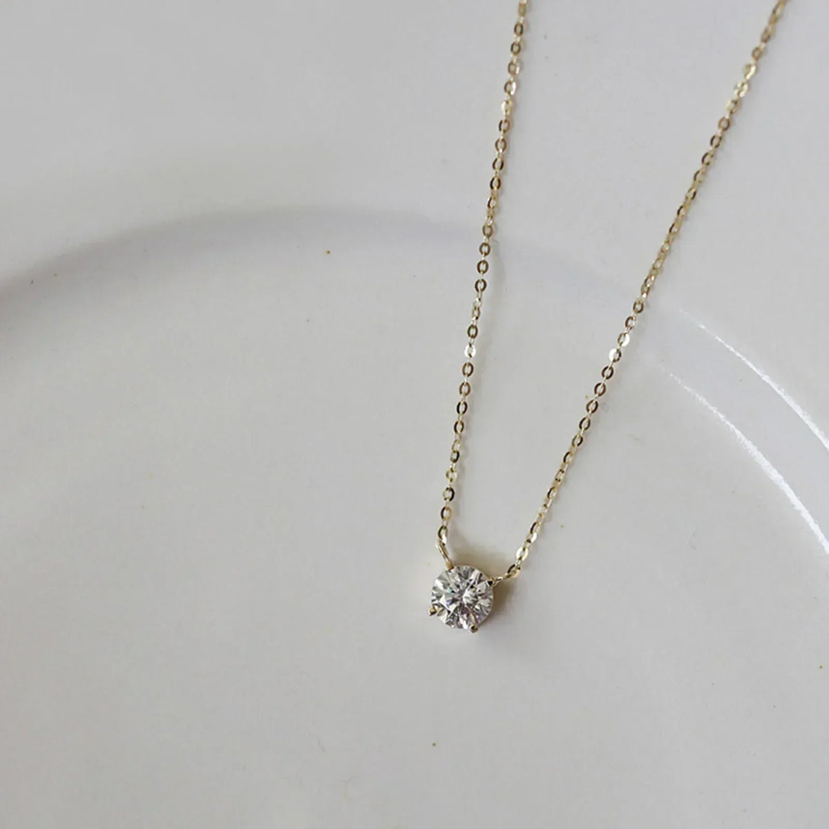 Collar Plata Chapado Oro con Circones | 45cm