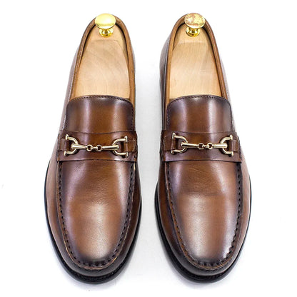 Mocasines Italianos Clásicos con Cadena Leonardo