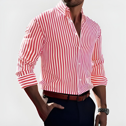 | CHEMISE À RAYURES DÉCIDÉES POUR HOMME