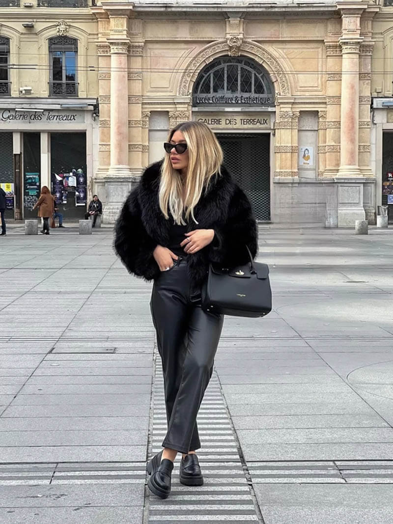 Jenna Abrigo de pelo sintético