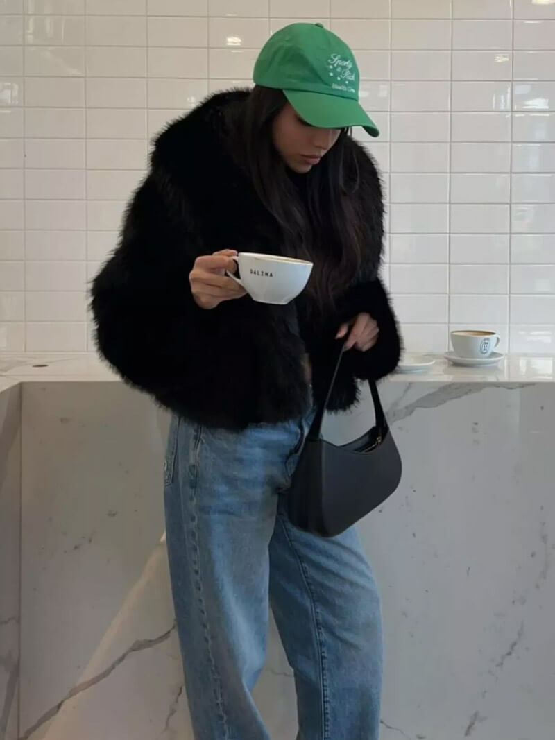 Jenna Abrigo de pelo sintético