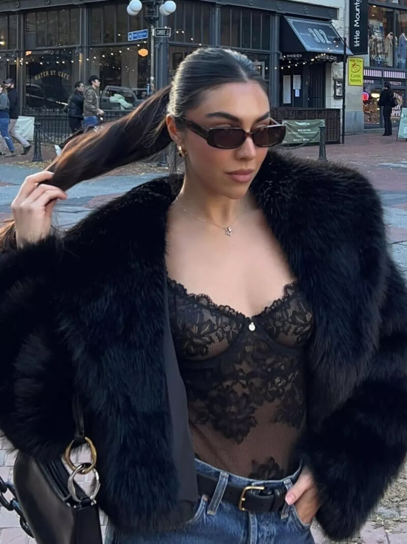 Jenna Abrigo de pelo sintético
