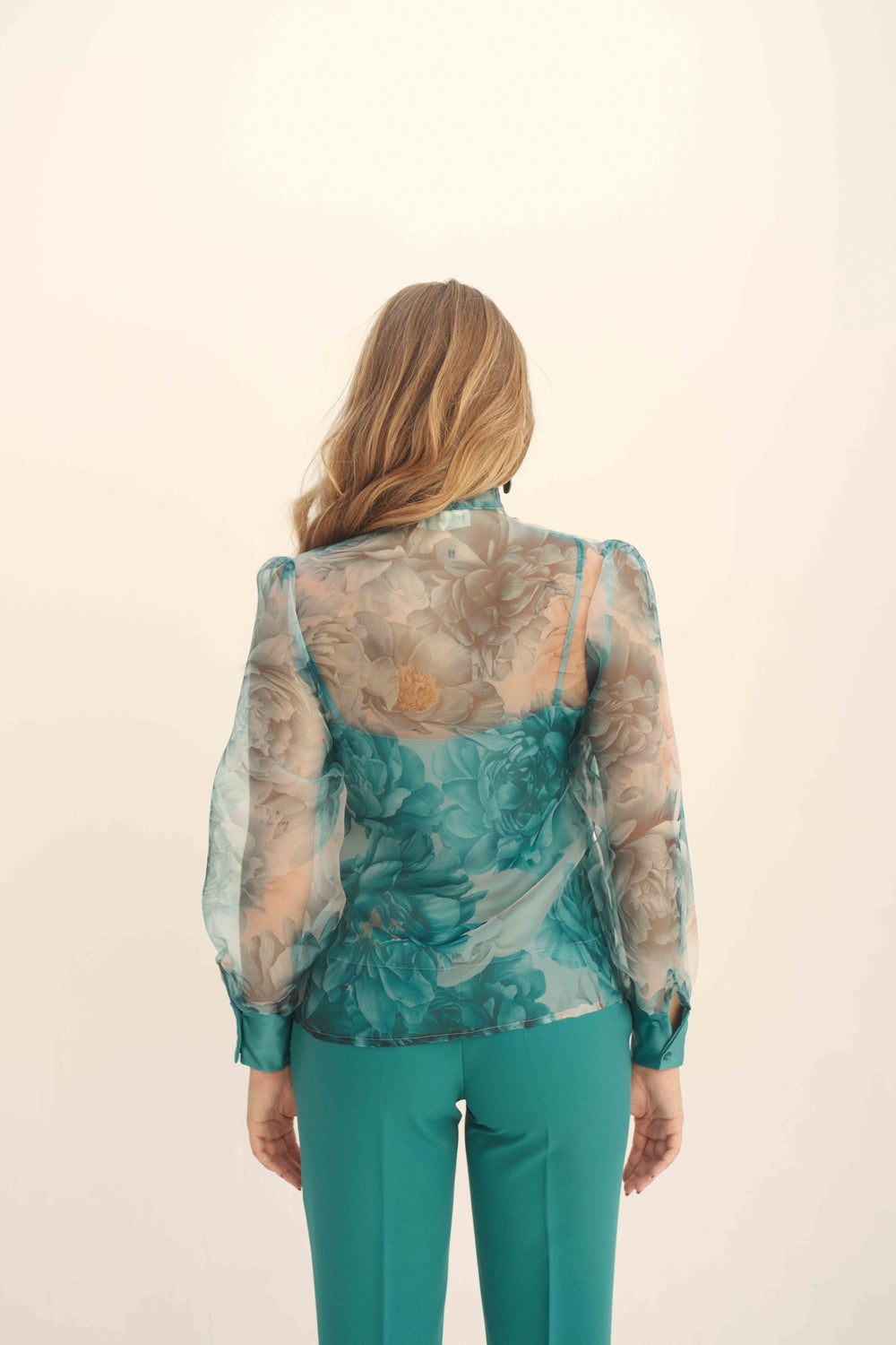 Quinira - Camisa Estampada De Mujer Con Detalles De Raso Y Top