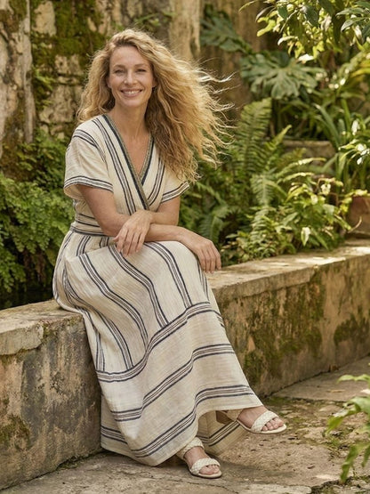 | Robe midi a mangas cuellortes Thalassa