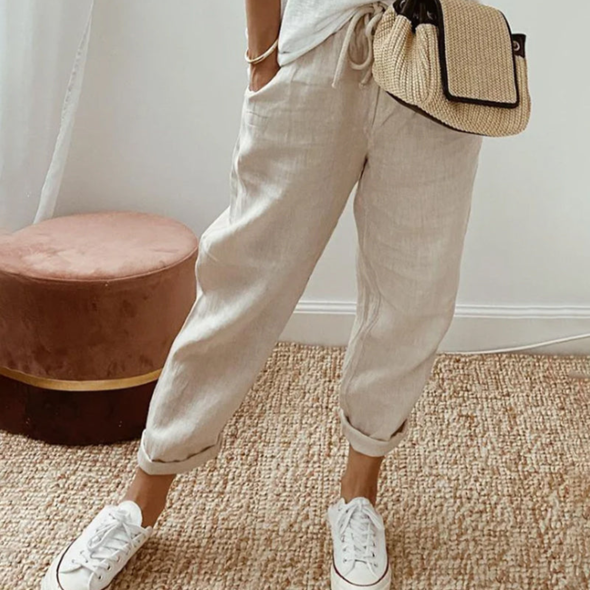 | Pantalon elegante coton