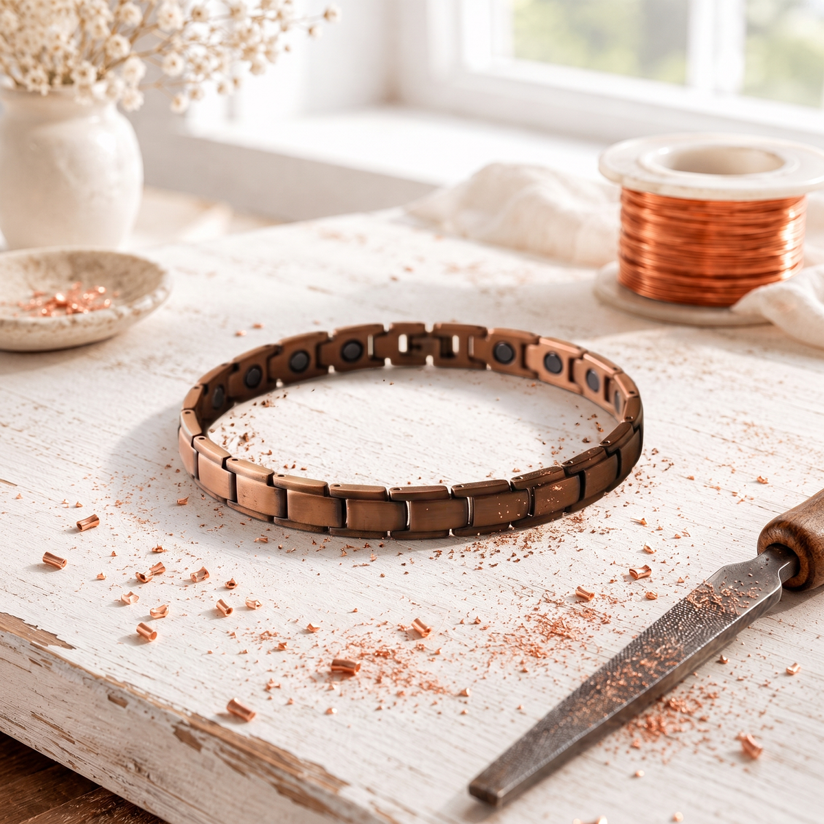 Tobillera Cobble de Cobre