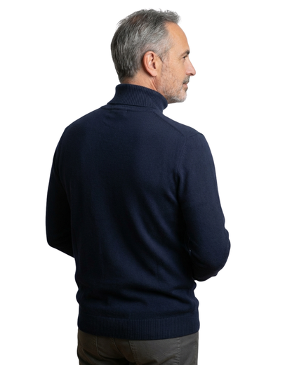 | PULL EN MAILLE À COL ROULÉ POUR HOMME