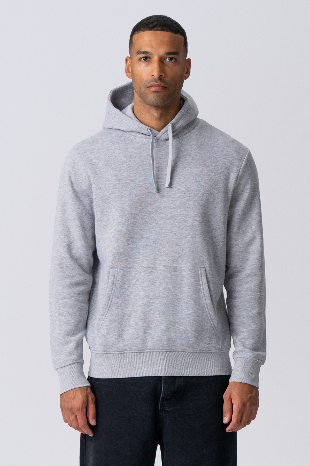 Leone - Sudadera Hombre Capucha Gris Estilo Essential