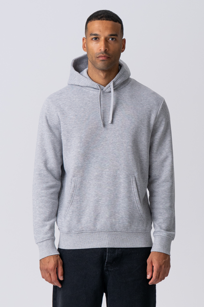 Leone - Sudadera Hombre Capucha Gris Estilo Essential