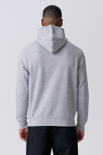 Leone - Sudadera Hombre Capucha Gris Estilo Essential