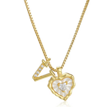Collar Zorélisse™ de Corazón con Inicial – Personalizado y Elegante