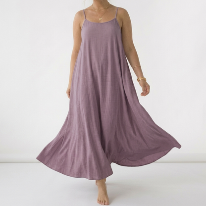 Dorsale™ — Vestido Maxi Espalda Descubierta Tirantes con Lazo