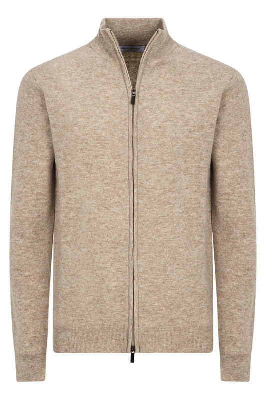 Raniero – Jersey Hombre con Cremallera Beis Elegante