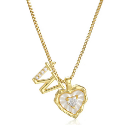 Collar Zorélisse™ de Corazón con Inicial – Personalizado y Elegante