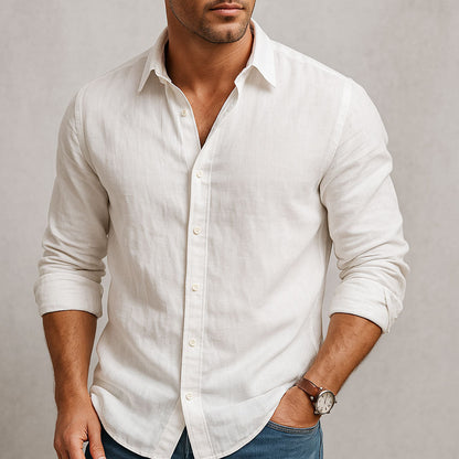 | CHEMISE ESSENTIELLE EN LIN POUR HOMME