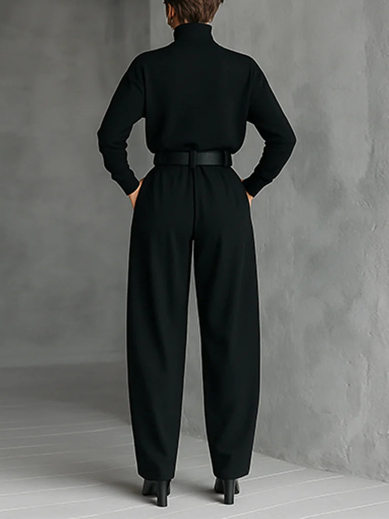 Conjunto de cuello alto y pantalón recto Cyrielle