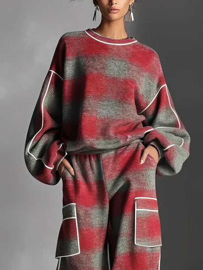 Teissa - Conjunto Mujer Bicolor Sudadera Pantalón Moderno