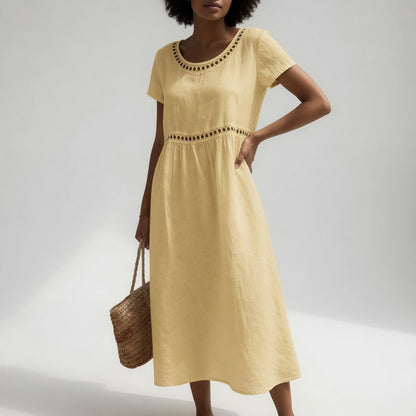 | Robe Brodée Fluide Aveline
