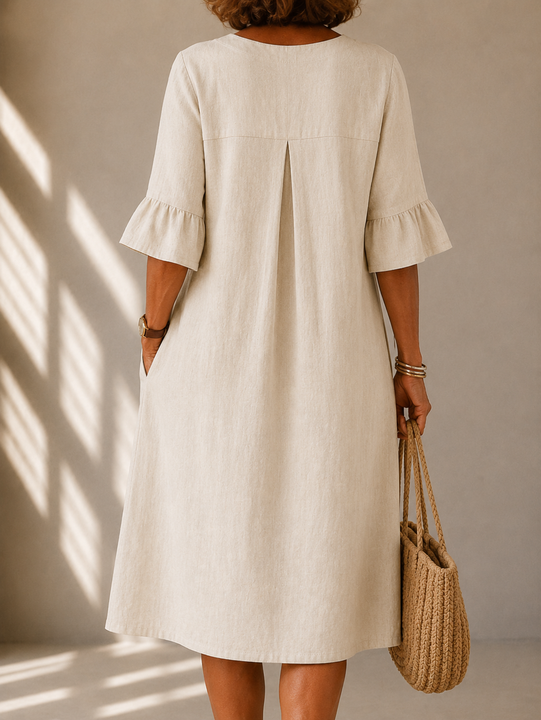 | Robe Botonnée Pli Creux Charlotte