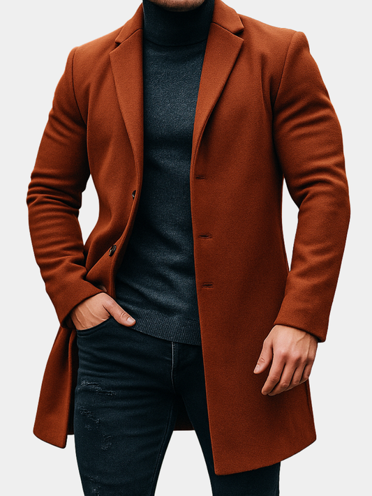 | TRENCH EN LAINE POUR HOMMES