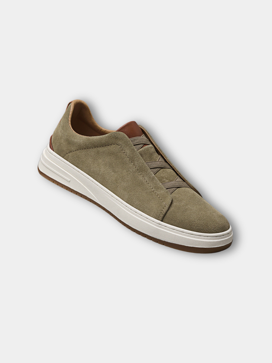 | CHAUSSURES SANS LACETS EN DAIM POUR HOMME