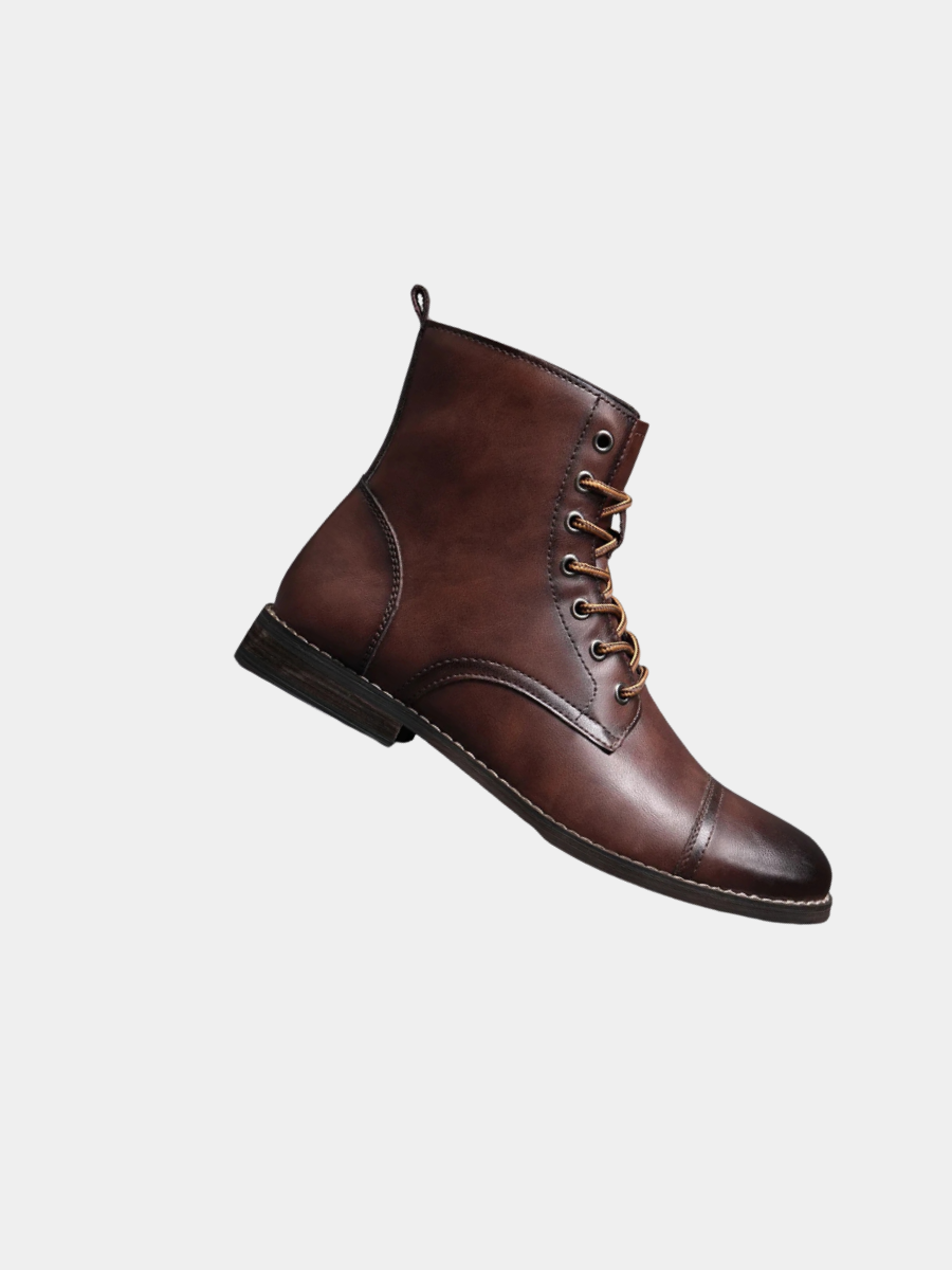 | BOTTES DE VILLE BRUNIES POUR HOMME