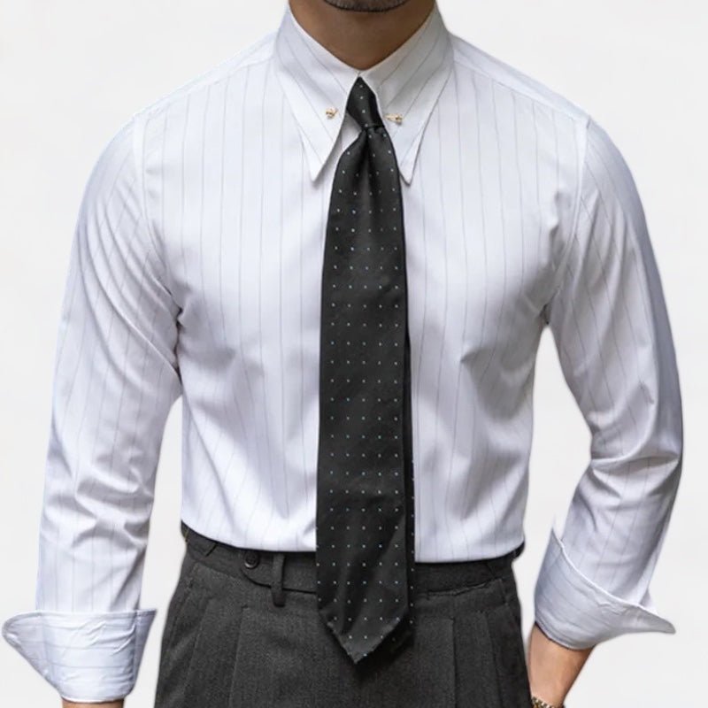 Camisa de Manga Larga Lisa de Negocios