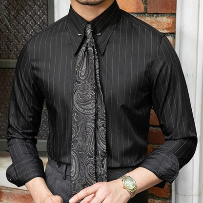 Camisa de Manga Larga Lisa de Negocios
