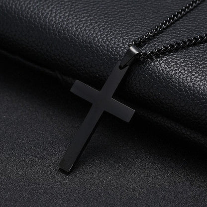 Collar de Cruz de Acero Inoxidable para Hombre