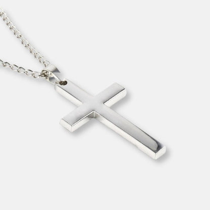 Collar de Cruz de Acero Inoxidable para Hombre