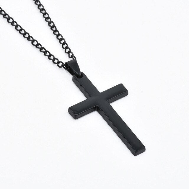 Collar de Cruz de Acero Inoxidable para Hombre